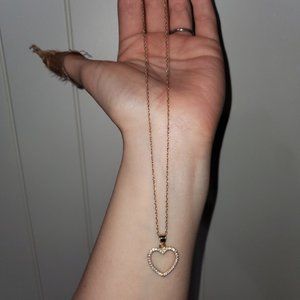 14k solid gold and real diamonds necklace